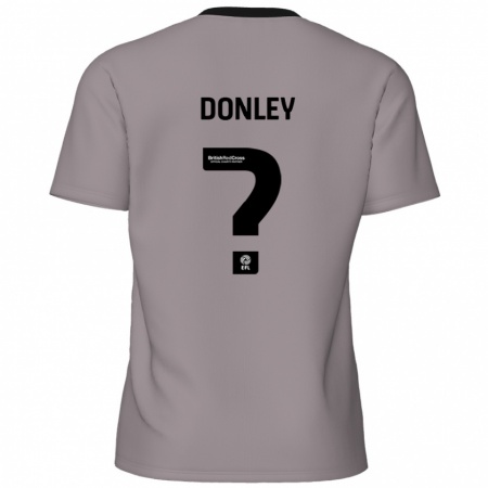 Kandiny Enfant Maillot Jamie Donley #0 Gris Tenues Extérieur 2024/25 T-Shirt