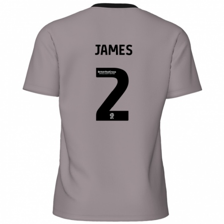 Kandiny Enfant Maillot Tom James #2 Gris Tenues Extérieur 2024/25 T-Shirt