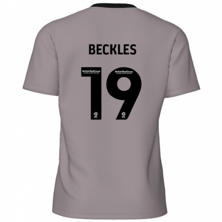 Kandiny Enfant Maillot Omar Beckles #19 Gris Tenues Extérieur 2024/25 T-Shirt