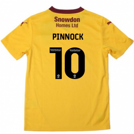 Kandiny Enfant Maillot Mitch Pinnock #10 Orange Bordeaux Tenues Extérieur 2024/25 T-Shirt