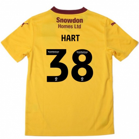 Kandiny Enfant Maillot Jamari Hart #38 Orange Bordeaux Tenues Extérieur 2024/25 T-Shirt