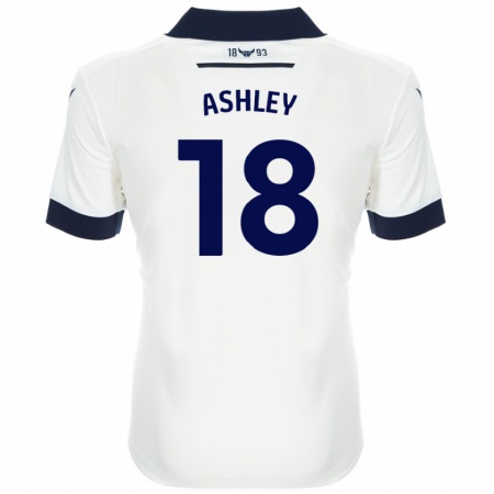 Kandiny Enfant Maillot Alex Ashley #18 Blanc Bleu Marine Tenues Extérieur 2024/25 T-Shirt