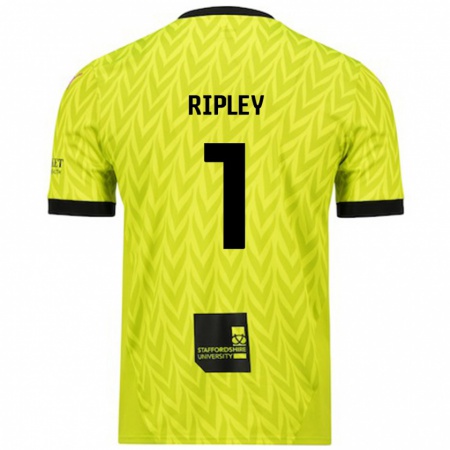 Kandiny Enfant Maillot Connor Ripley #1 Vert Fluo Tenues Extérieur 2024/25 T-Shirt