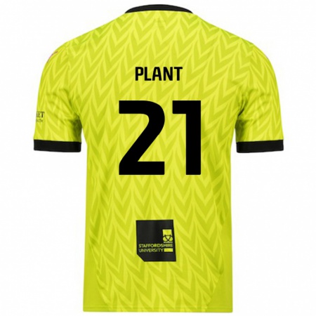 Kandiny Enfant Maillot James Plant #21 Vert Fluo Tenues Extérieur 2024/25 T-Shirt