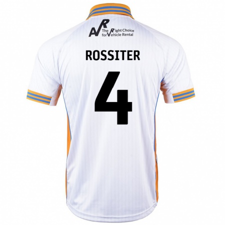 Kandiny Enfant Maillot Jordan Rossiter #4 Blanc Tenues Extérieur 2024/25 T-Shirt