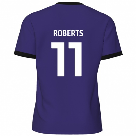 Kandiny Enfant Maillot Jordan Roberts #11 Violet Tenues Extérieur 2024/25 T-Shirt