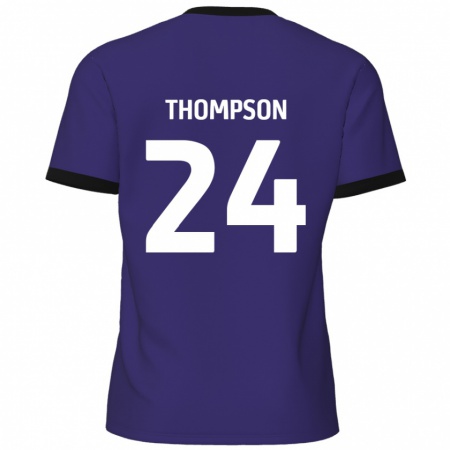 Kandiny Enfant Maillot Ben Thompson #24 Violet Tenues Extérieur 2024/25 T-Shirt