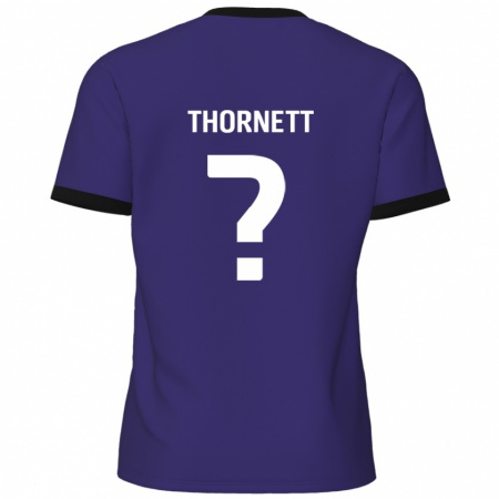 Kandiny Enfant Maillot Alfie Thornett #0 Violet Tenues Extérieur 2024/25 T-Shirt