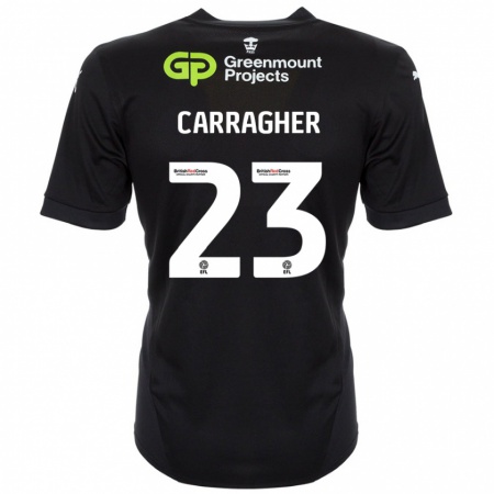 Kandiny Enfant Maillot James Carragher #23 Noir Tenues Extérieur 2024/25 T-Shirt