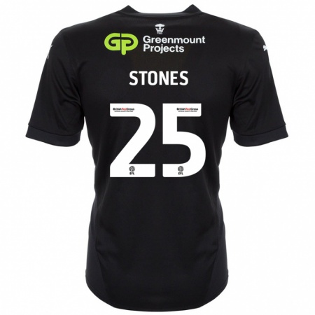 Kandiny Enfant Maillot Josh Stones #25 Noir Tenues Extérieur 2024/25 T-Shirt