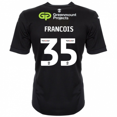 Kandiny Enfant Maillot Tyrese Francois #35 Noir Tenues Extérieur 2024/25 T-Shirt