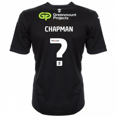 Kandiny Enfant Maillot Llyton Chapman #0 Noir Tenues Extérieur 2024/25 T-Shirt