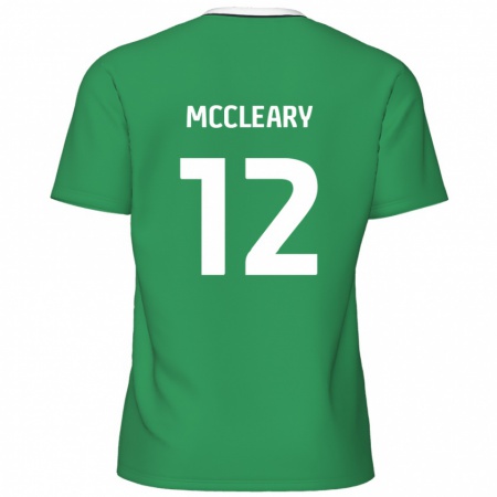 Kandiny Enfant Maillot Garath Mccleary #12 Rayures Blanches Vertes Tenues Extérieur 2024/25 T-Shirt