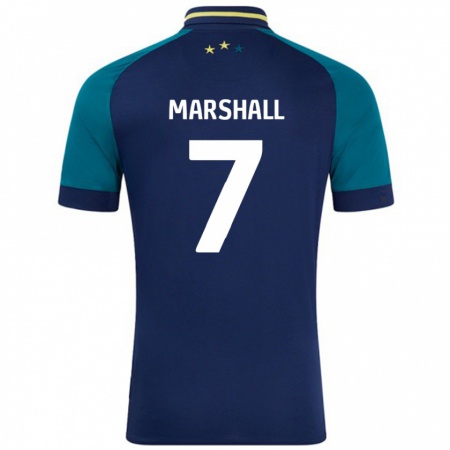 Kandiny Enfant Maillot Callum Marshall #7 Marine Vert Foncé Tenues Extérieur 2024/25 T-Shirt