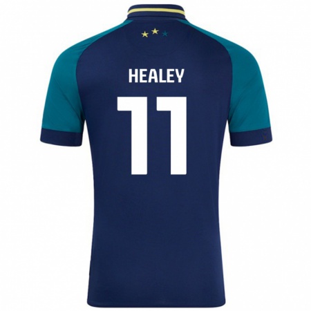 Kandiny Enfant Maillot Rhys Healey #11 Marine Vert Foncé Tenues Extérieur 2024/25 T-Shirt