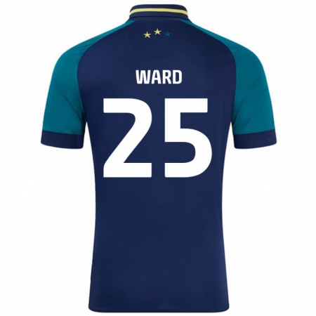 Kandiny Enfant Maillot Danny Ward #25 Marine Vert Foncé Tenues Extérieur 2024/25 T-Shirt