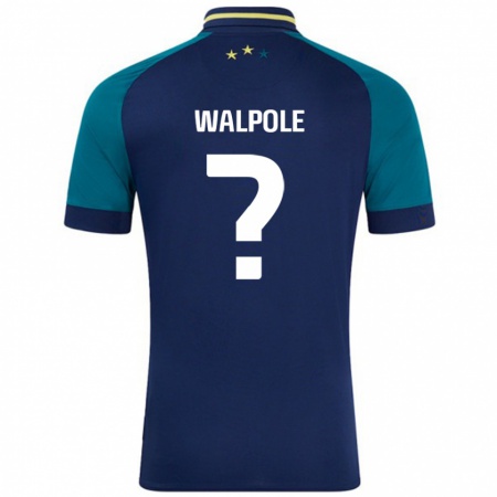 Kandiny Enfant Maillot Alex Walpole #0 Marine Vert Foncé Tenues Extérieur 2024/25 T-Shirt