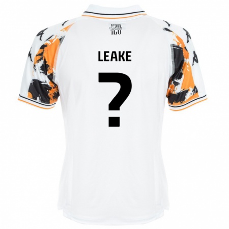 Kandiny Enfant Maillot Jake Leake #0 Blanc Tenues Extérieur 2024/25 T-Shirt