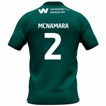 Kandiny Enfant Maillot Danny Mcnamara #2 Vert Tenues Extérieur 2024/25 T-Shirt