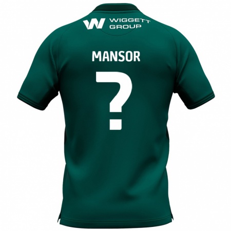 Kandiny Enfant Maillot Elias Mansor #0 Vert Tenues Extérieur 2024/25 T-Shirt