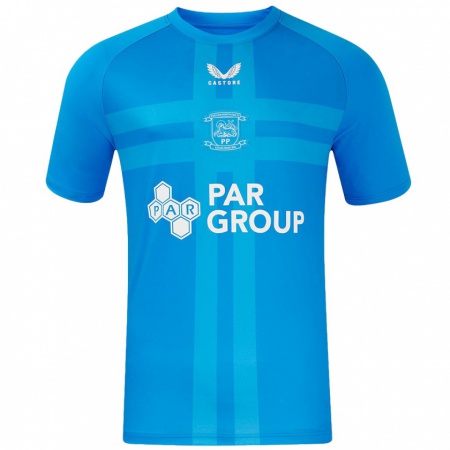 Kandiny Enfant Maillot Liam Lindsay #6 Bleu Ciel Tenues Extérieur 2024/25 T-Shirt