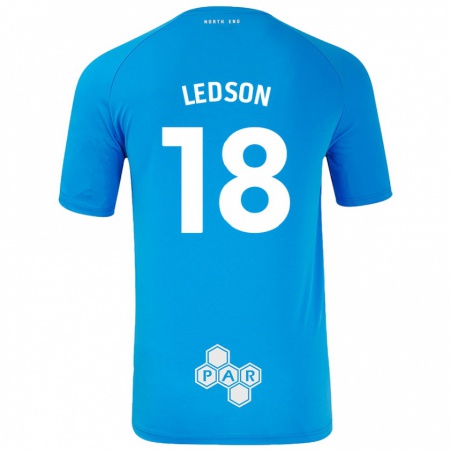 Kandiny Enfant Maillot Ryan Ledson #18 Bleu Ciel Tenues Extérieur 2024/25 T-Shirt