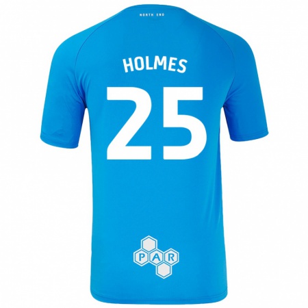 Kandiny Enfant Maillot Duane Holmes #25 Bleu Ciel Tenues Extérieur 2024/25 T-Shirt