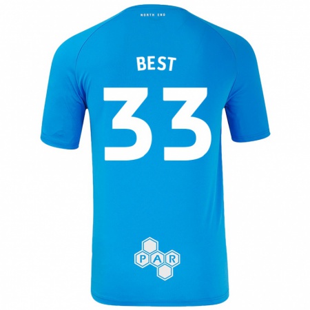 Kandiny Enfant Maillot Kian Best #33 Bleu Ciel Tenues Extérieur 2024/25 T-Shirt