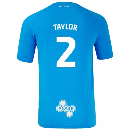 Kandiny Enfant Maillot Alex Taylor #2 Bleu Ciel Tenues Extérieur 2024/25 T-Shirt