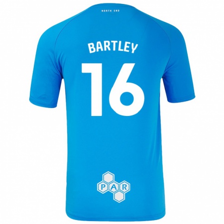 Kandiny Enfant Maillot Melanie Bartley #16 Bleu Ciel Tenues Extérieur 2024/25 T-Shirt