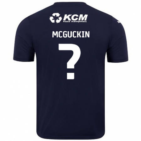 Kandiny Enfant Maillot Ciaran Mcguckin #0 Bleu Marine Tenues Extérieur 2024/25 T-Shirt