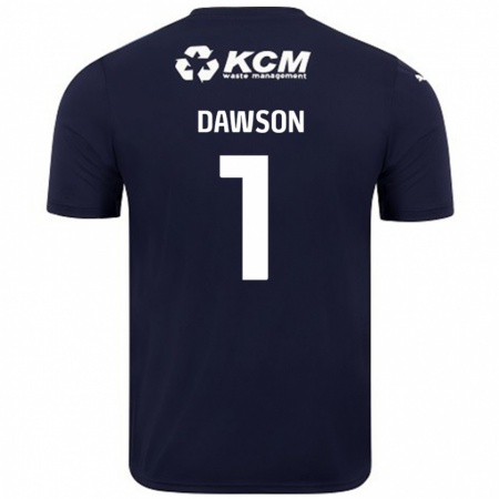 Kandiny Enfant Maillot Cameron Dawson #1 Bleu Marine Tenues Extérieur 2024/25 T-Shirt