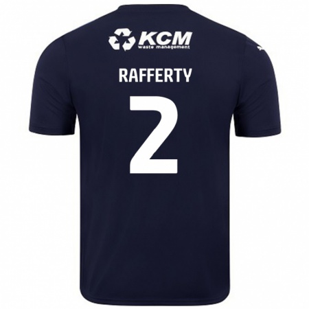 Kandiny Enfant Maillot Joe Rafferty #2 Bleu Marine Tenues Extérieur 2024/25 T-Shirt