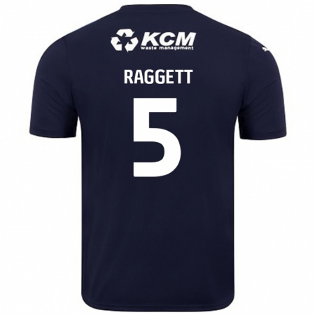 Kandiny Enfant Maillot Sean Raggett #5 Bleu Marine Tenues Extérieur 2024/25 T-Shirt