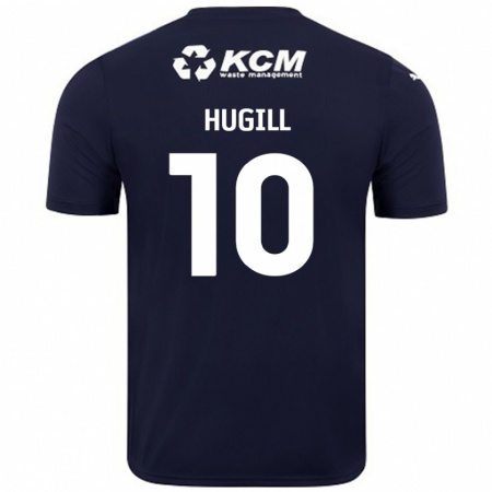 Kandiny Enfant Maillot Jordan Hugill #10 Bleu Marine Tenues Extérieur 2024/25 T-Shirt