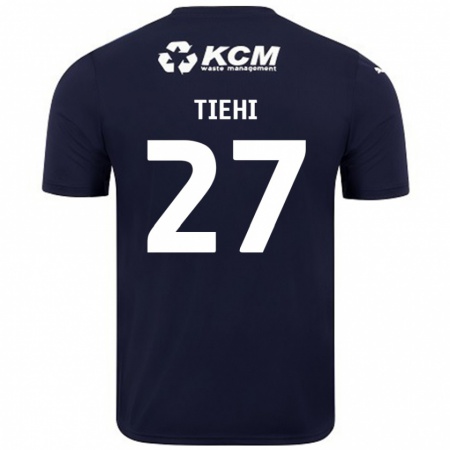 Kandiny Enfant Maillot Christ Tiehi #27 Bleu Marine Tenues Extérieur 2024/25 T-Shirt