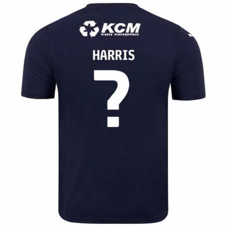 Kandiny Enfant Maillot Harris #0 Bleu Marine Tenues Extérieur 2024/25 T-Shirt