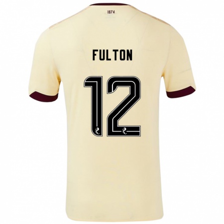 Kandiny Enfant Maillot Ryan Fulton #12 Crème Bordeaux Tenues Extérieur 2024/25 T-Shirt