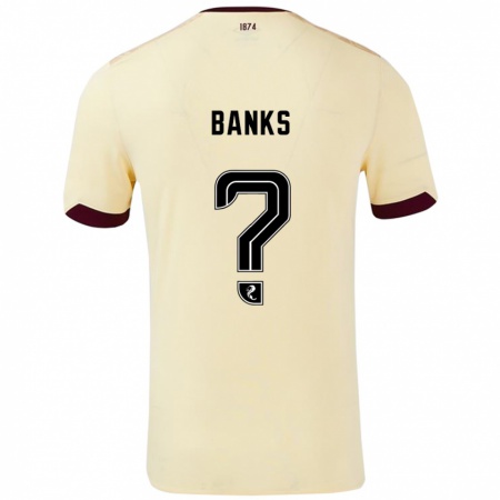 Kandiny Enfant Maillot Euan Banks #0 Crème Bordeaux Tenues Extérieur 2024/25 T-Shirt