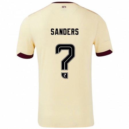 Kandiny Enfant Maillot Charlie Sanders #0 Crème Bordeaux Tenues Extérieur 2024/25 T-Shirt