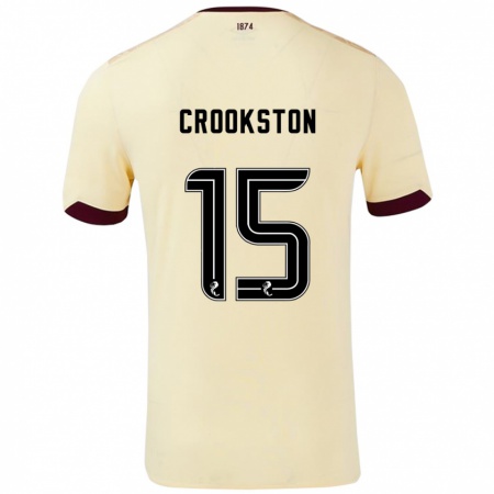 Kandiny Enfant Maillot Gregor Crookston #15 Crème Bordeaux Tenues Extérieur 2024/25 T-Shirt