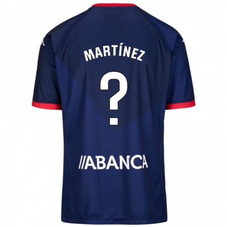 Kandiny Enfant Maillot Pablo Martínez #4 Bleu Marine Tenues Extérieur 2024/25 T-Shirt