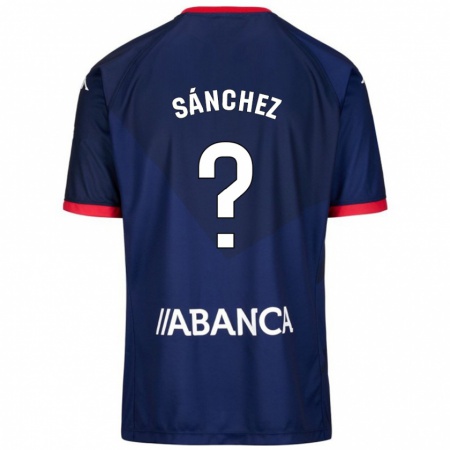 Kandiny Enfant Maillot Kevin Sánchez #23 Bleu Marine Tenues Extérieur 2024/25 T-Shirt