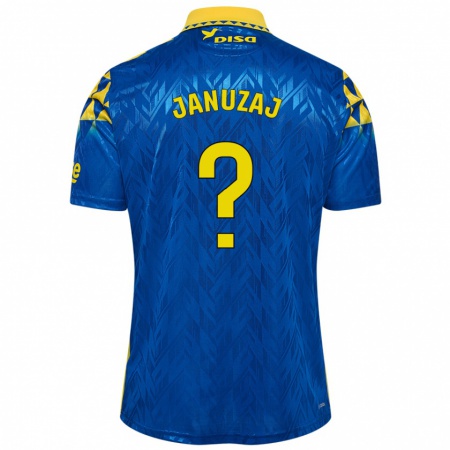 Kandiny Enfant Maillot Adnan Januzaj #0 Bleu Jaune Tenues Extérieur 2024/25 T-Shirt