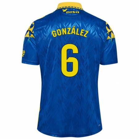 Kandiny Enfant Maillot Fabio González #6 Bleu Jaune Tenues Extérieur 2024/25 T-Shirt