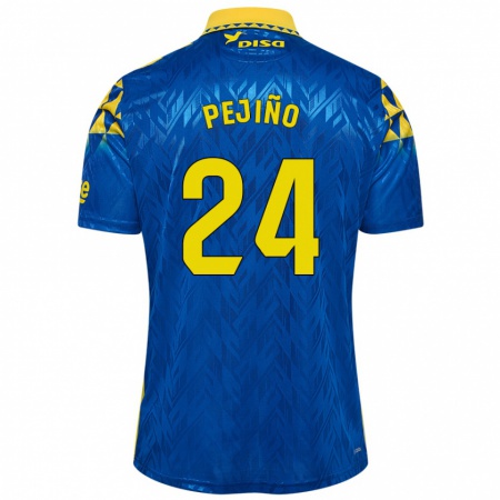 Kandiny Enfant Maillot Pejiño #24 Bleu Jaune Tenues Extérieur 2024/25 T-Shirt