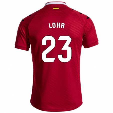 Kandiny Enfant Maillot Luca Lohr #23 Rouge Foncé Tenues Extérieur 2024/25 T-Shirt