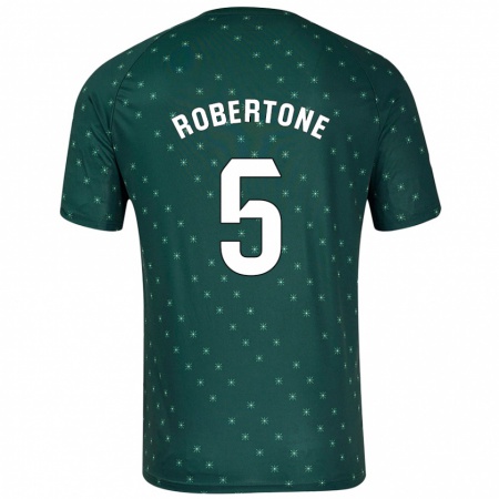 Kandiny Enfant Maillot Lucas Robertone #5 Vert Foncé Tenues Extérieur 2024/25 T-Shirt