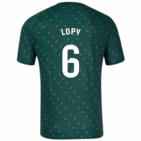 Kandiny Enfant Maillot Dion Lopy #6 Vert Foncé Tenues Extérieur 2024/25 T-Shirt