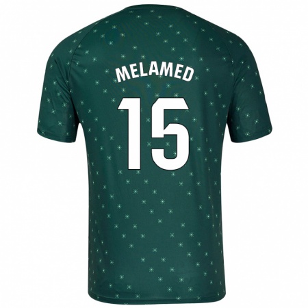 Kandiny Enfant Maillot Nico Melamed #15 Vert Foncé Tenues Extérieur 2024/25 T-Shirt